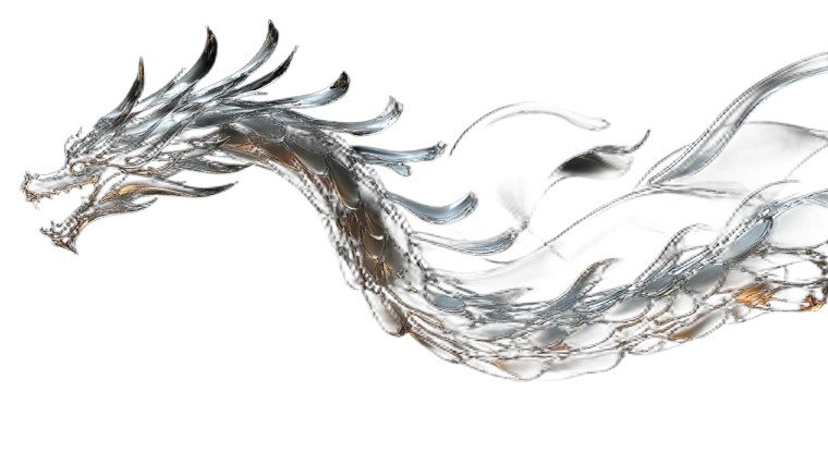 Metallic Abstract Dragon Vinyl Car Decal Sticker – Waterproof & UV-Resistant 8"