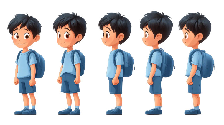 Korean Disney Boy Vinyl Car Decal Sticker – Waterproof & UV-Resistant 8"