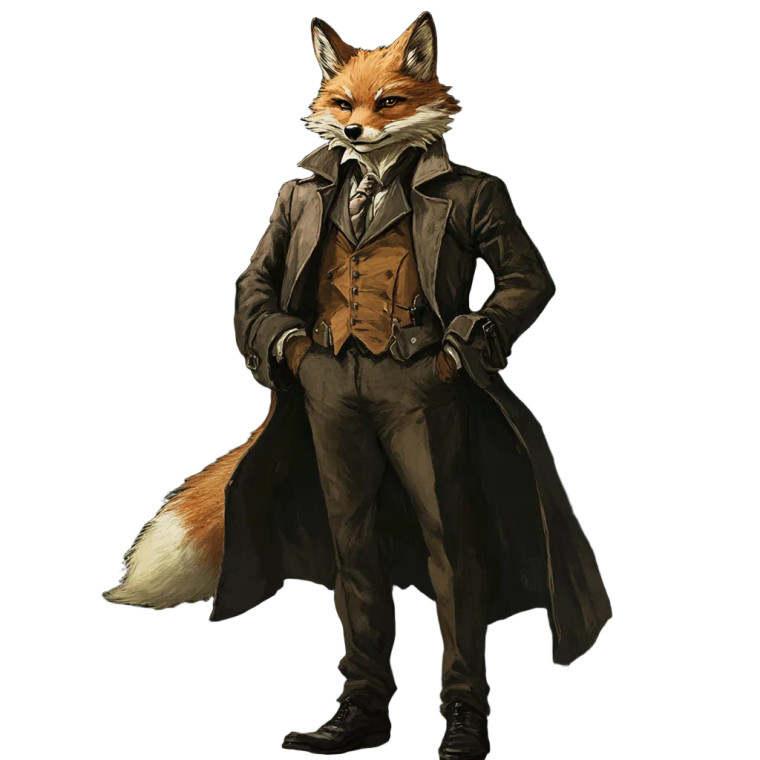 Fox Professor Vinyl Car Decal Sticker – Waterproof & UV-Resistant 8"