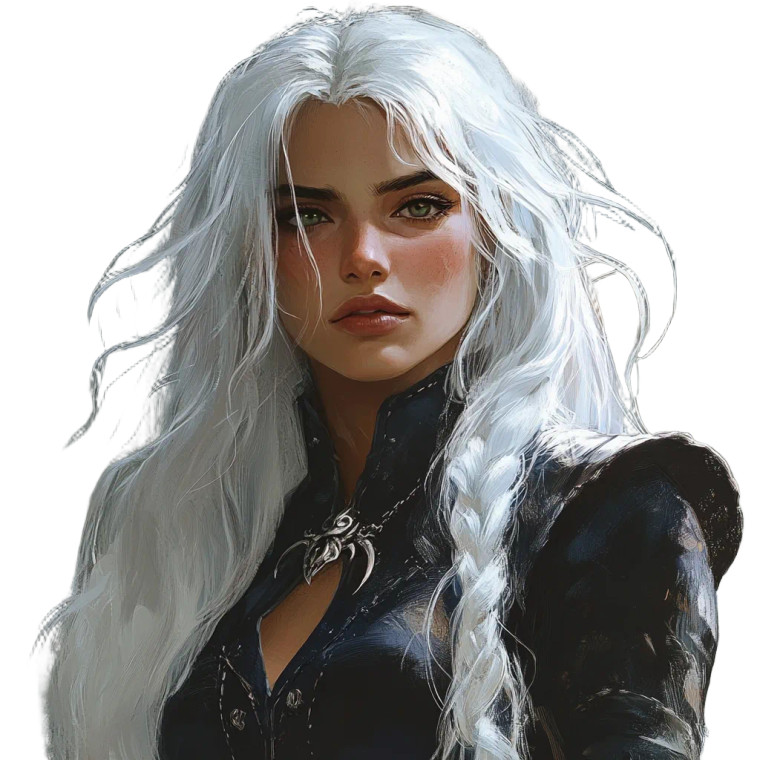 White-Haired Rogue Vinyl Car Decal Sticker – Waterproof & UV-Resistant 8"