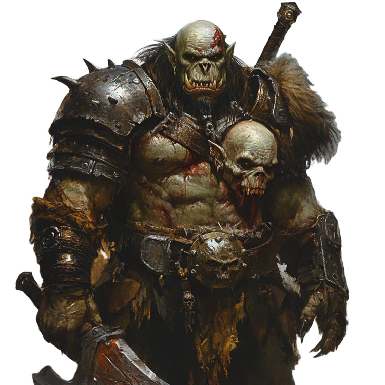 Orc Berserker Twinhead Vinyl Car Decal Sticker – Waterproof & UV-Resistant 8"