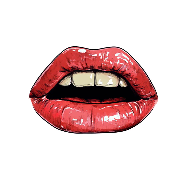 Child'S Mouth Illustration Vinyl Car Decal Sticker – Waterproof & UV-Resistant 8"