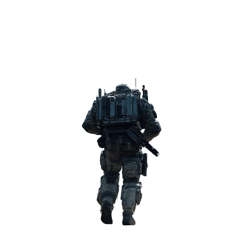 Futuristic Military Invasion Vinyl Car Decal Sticker – Waterproof & UV-Resistant 8"