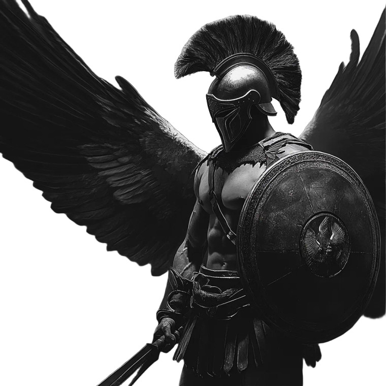 Spartan Wing Design Vinyl Car Decal Sticker – Waterproof & UV-Resistant 8"