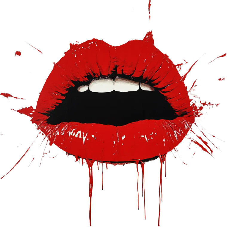 Red Lips Yelling Vinyl Car Decal Sticker – Waterproof & UV-Resistant 8"