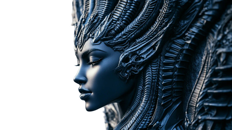 Giger'S Surreal Sculpture Vinyl Car Decal Sticker – Waterproof & UV-Resistant 8"