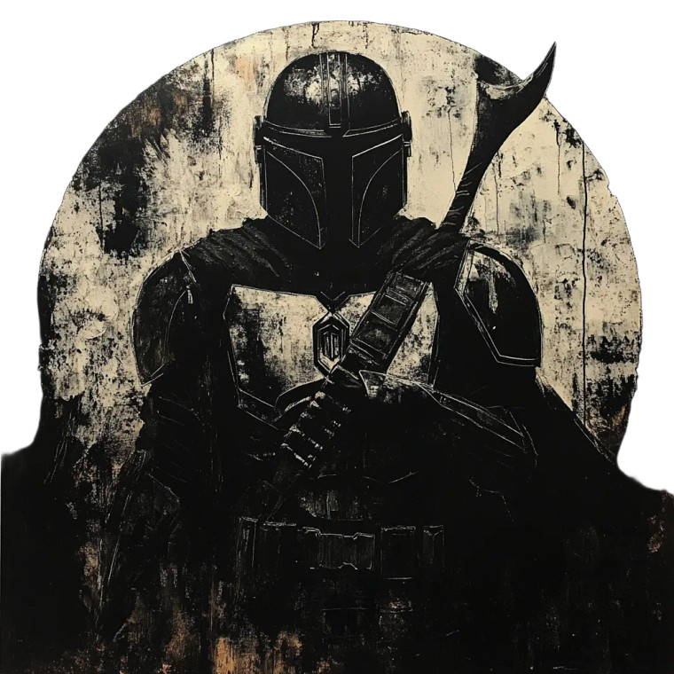 Mandalorian Silhouette Vinyl Car Decal Sticker – Waterproof & UV-Resistant 8"