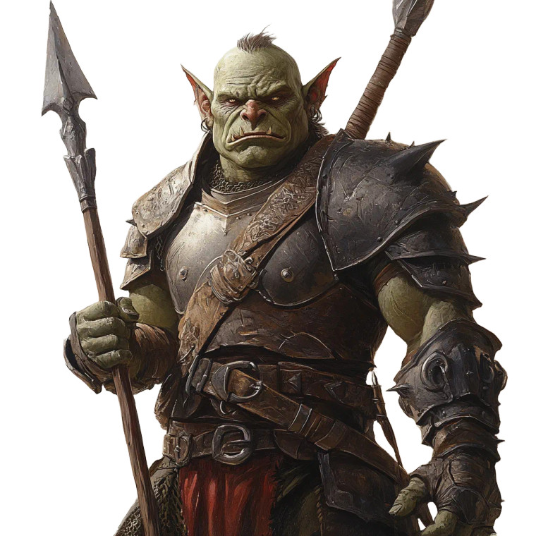 D&D Orc Warrior Vinyl Car Decal Sticker – Waterproof & UV-Resistant 8"