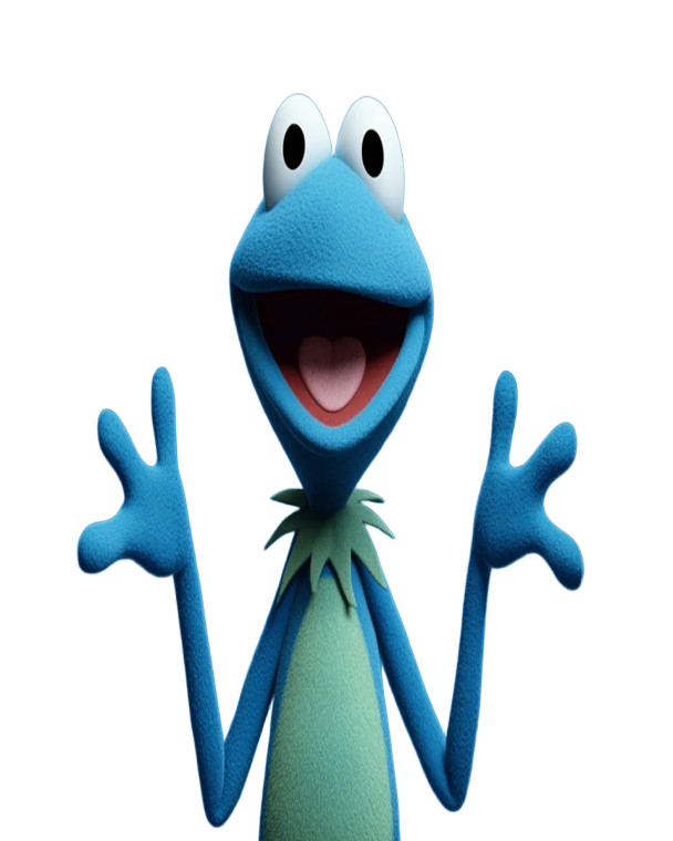 Blue Kermit Frog Vinyl Car Decal Sticker – Waterproof & UV-Resistant 8"