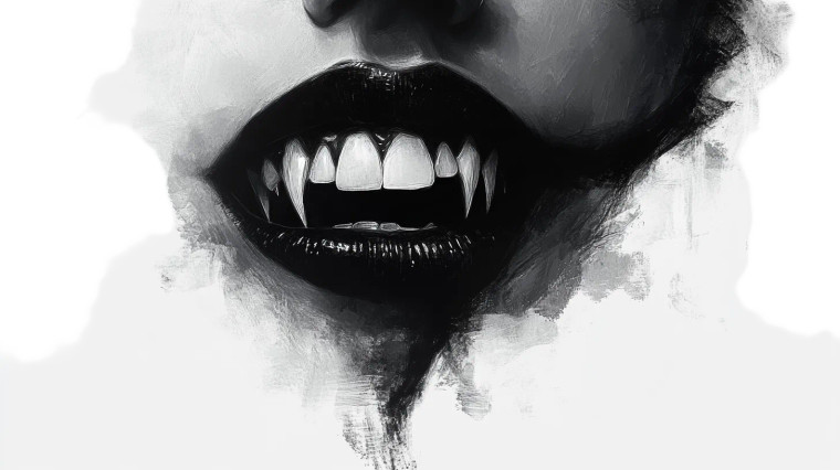 Vampire Woman Sketch Vinyl Car Decal Sticker – Waterproof & UV-Resistant 8"