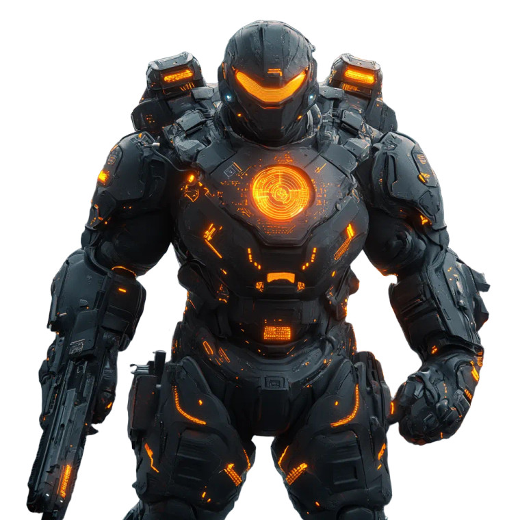 Futuristic Gaming Knight Vinyl Car Decal Sticker – Waterproof & UV-Resistant 8"