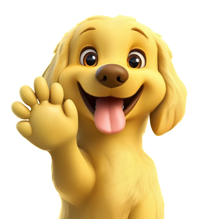 Golden Retriever Emoji Vinyl Car Decal Sticker – Waterproof & UV-Resistant 8"