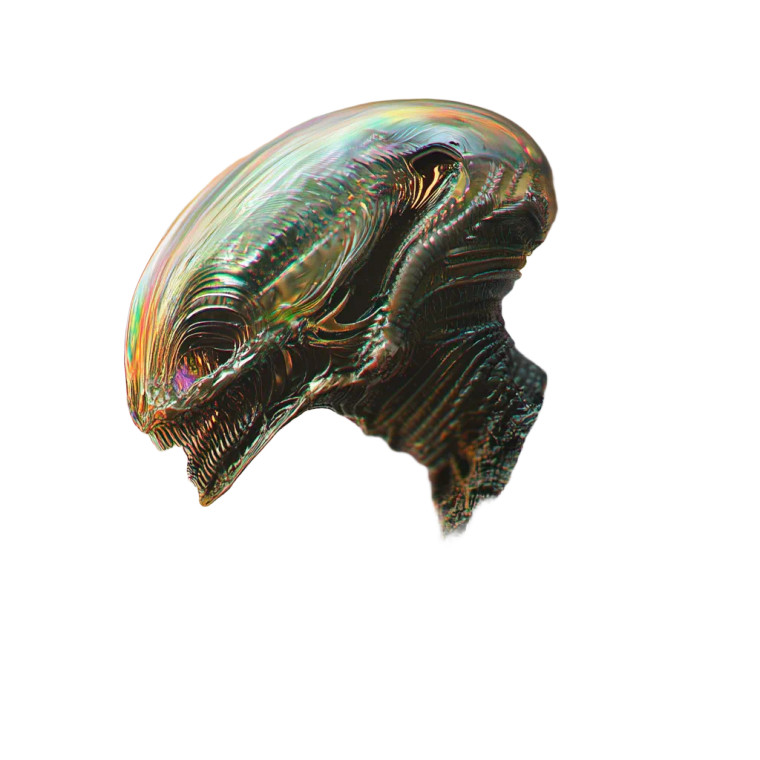 Fractal Alien Entity Vinyl Car Decal Sticker – Waterproof & UV-Resistant 8"