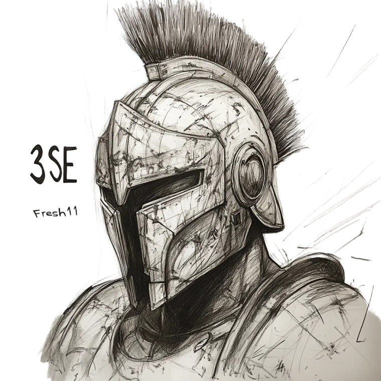 Spartan Elite Sketch Vinyl Car Decal Sticker – Waterproof & UV-Resistant 8"