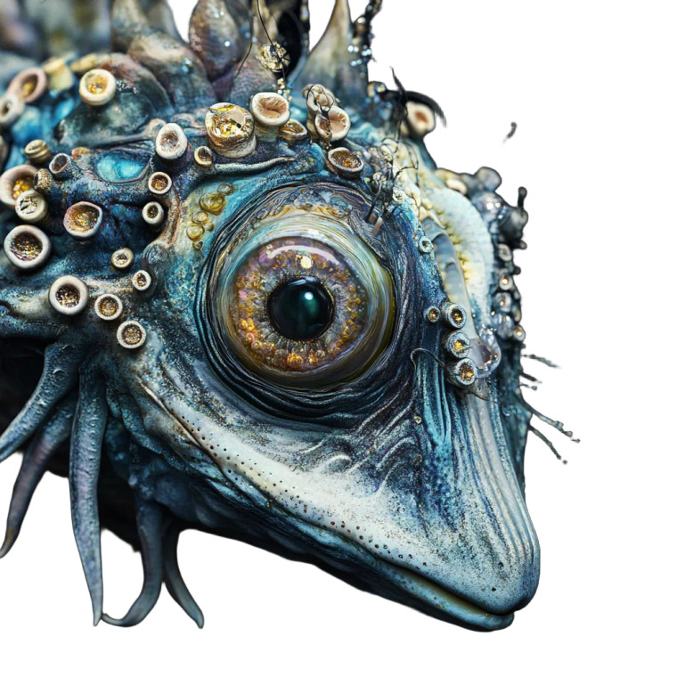 Strange Deep Sea Creature Vinyl Car Decal Sticker – Waterproof & UV-Resistant 8"