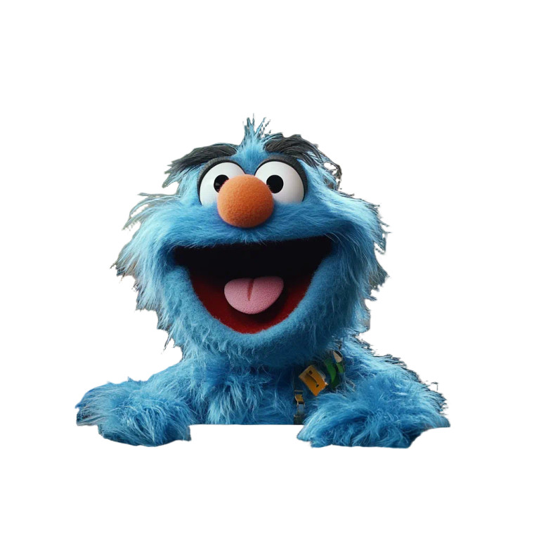 Laughing Blue Muppet Vinyl Car Decal Sticker – Waterproof & UV-Resistant 8"