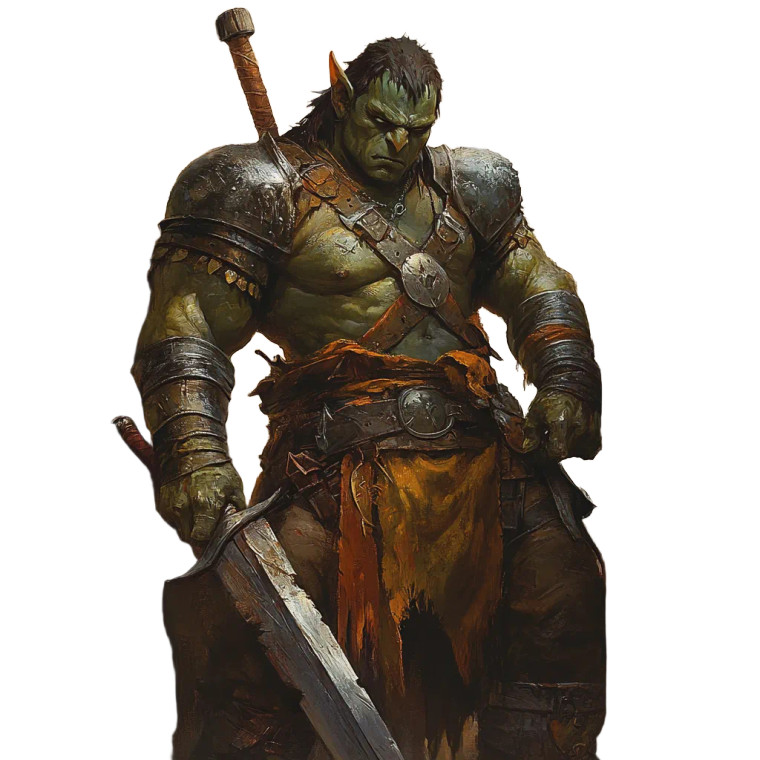 Half-Orc Warrior V3 Vinyl Car Decal Sticker – Waterproof & UV-Resistant 8"