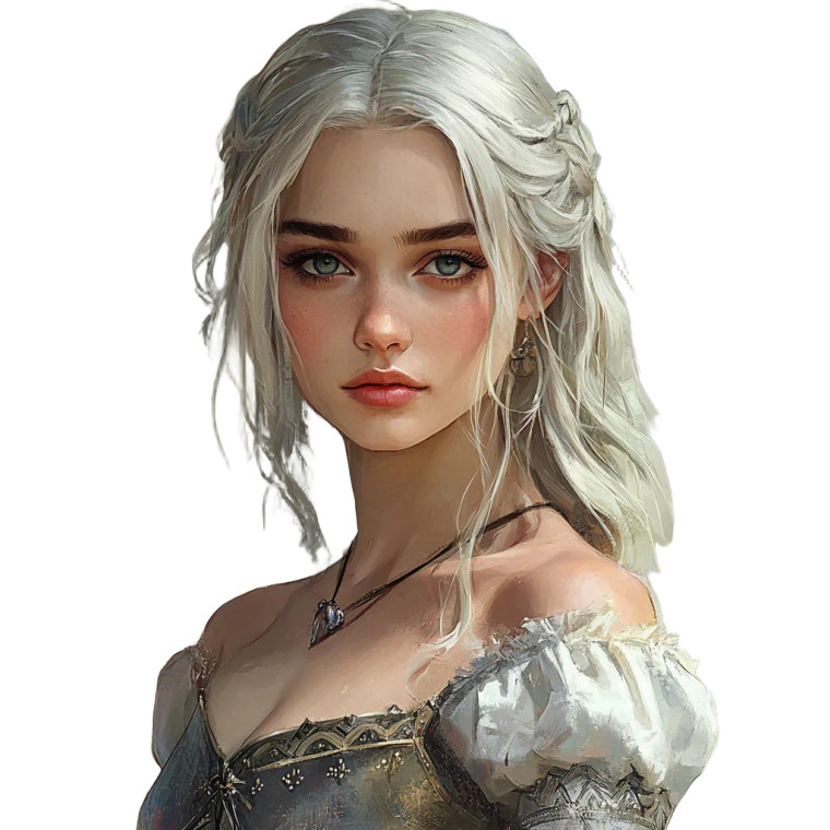 Targaryen Princess Portrait Vinyl Car Decal Sticker – Waterproof & UV-Resistant 8"