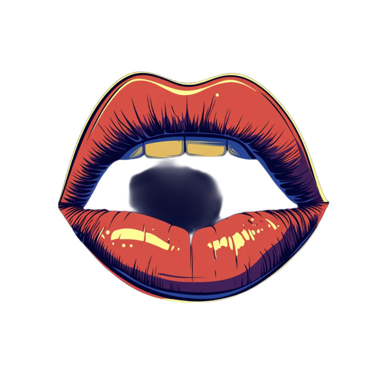 Comic Mouth Logo Vinyl Car Decal Sticker – Waterproof & UV-Resistant 8"