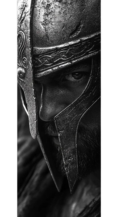 Spartan Warrior Portrait V23 Vinyl Car Decal Sticker – Waterproof & UV-Resistant 8"