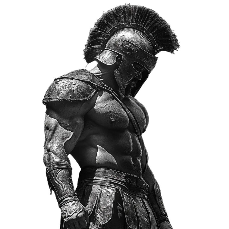 Angry Gladiator V3 Vinyl Car Decal Sticker – Waterproof & UV-Resistant 8"