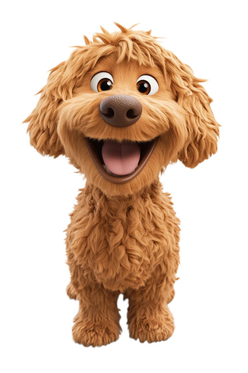 Happy Goldendoodle Vinyl Car Decal Sticker – Waterproof & UV-Resistant 8"