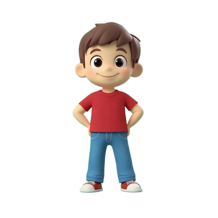 Little Boy Animation Vinyl Car Decal Sticker – Waterproof & UV-Resistant 8"