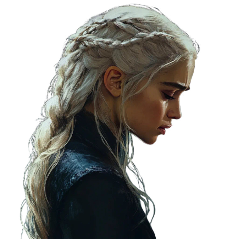 Shocked Daenerys Targaryen Vinyl Car Decal Sticker – Waterproof & UV-Resistant 8"