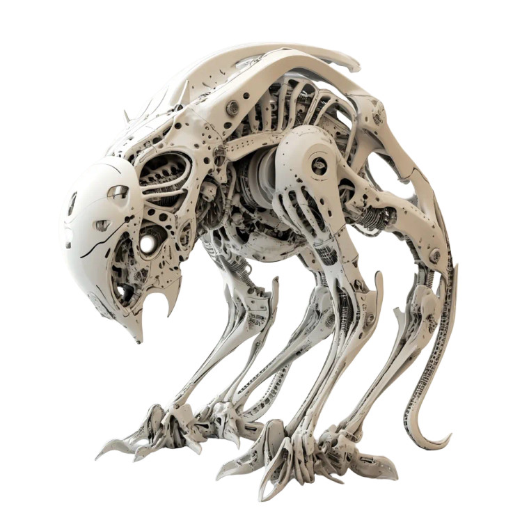 Biomechanical Creature V2 Vinyl Car Decal Sticker – Waterproof & UV-Resistant 8"