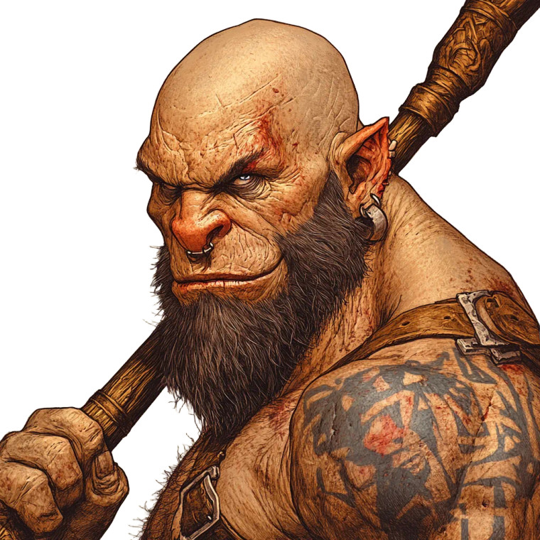 Monstrous Troll Barbarian Vinyl Car Decal Sticker – Waterproof & UV-Resistant 8"