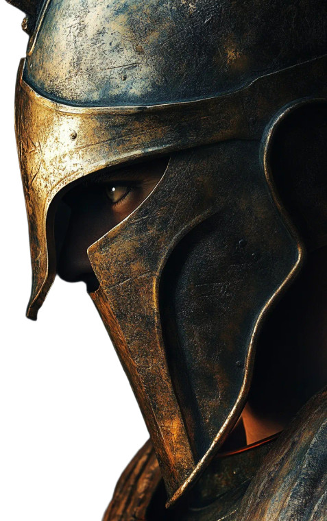 Odyssey Greek Soldier Vinyl Car Decal Sticker – Waterproof & UV-Resistant 8"