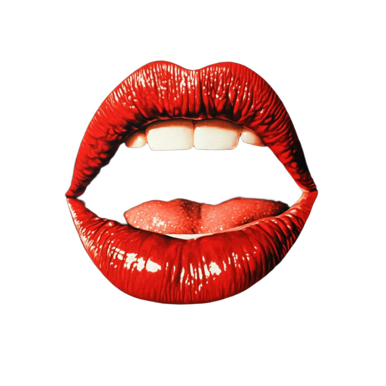 Red Lips Design Vinyl Car Decal Sticker – Waterproof & UV-Resistant 8"