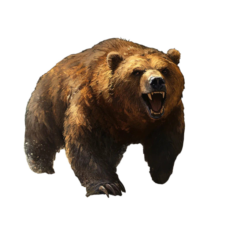 Cave Bear Vinyl Car Decal Sticker – Waterproof & UV-Resistant 8"