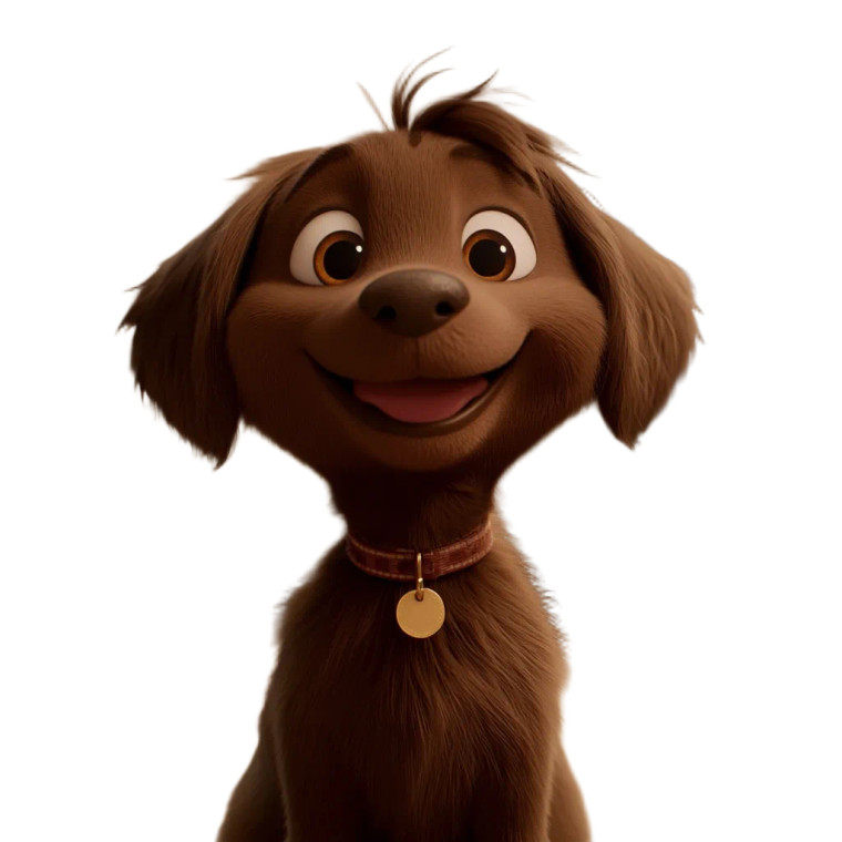 Smiling Brown Puppy Vinyl Car Decal Sticker – Waterproof & UV-Resistant 8"
