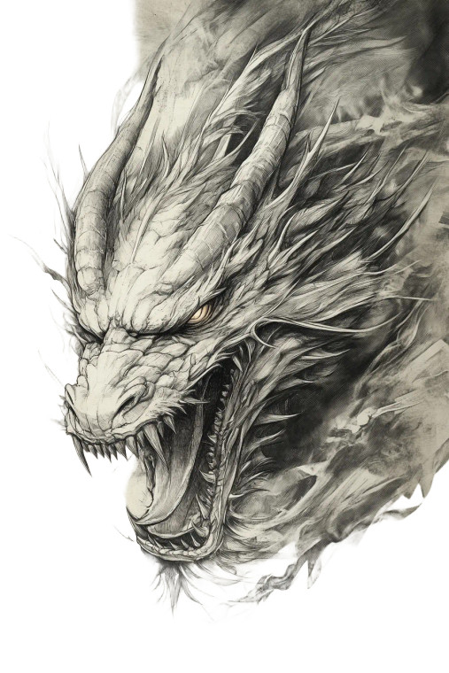 Angry Dragon Tattoo V2 Vinyl Car Decal Sticker – Waterproof & UV-Resistant 8"