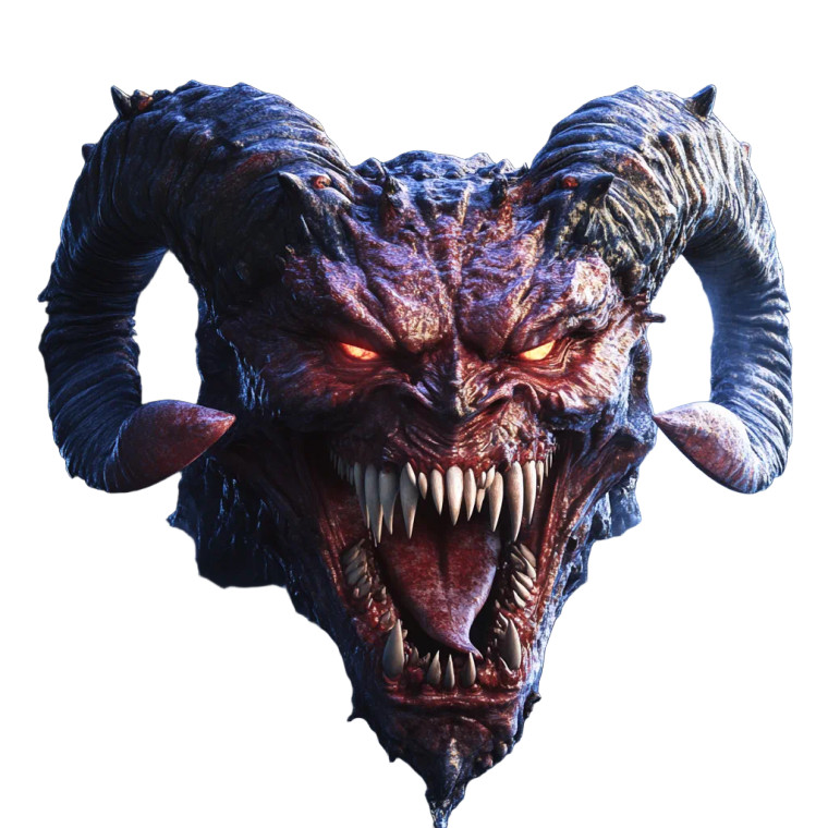 Demon Face V10 Vinyl Car Decal Sticker – Waterproof & UV-Resistant 8"