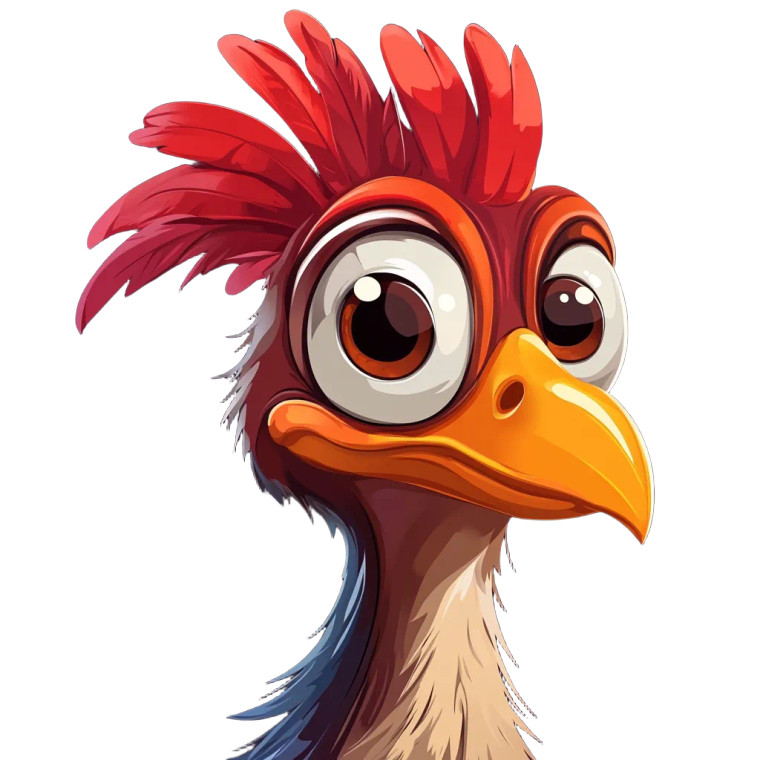 Cartoon Turkey V3 Vinyl Car Decal Sticker – Waterproof & UV-Resistant 8"