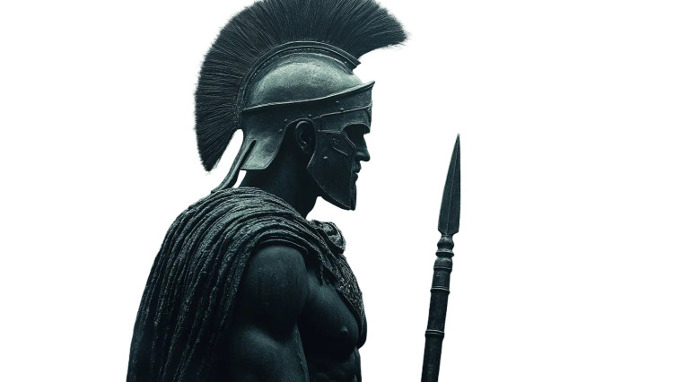 Spartan Warrior Statue V6 Vinyl Car Decal Sticker – Waterproof & UV-Resistant 8"