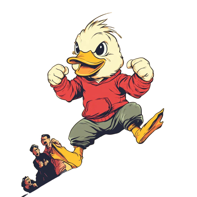 Duck'S Bold Leap Vinyl Car Decal Sticker – Waterproof & UV-Resistant 8"