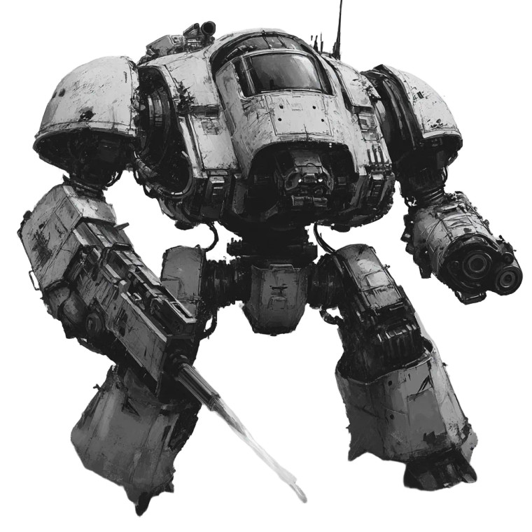 Grey Knight Mech Vinyl Car Decal Sticker – Waterproof & UV-Resistant 8"