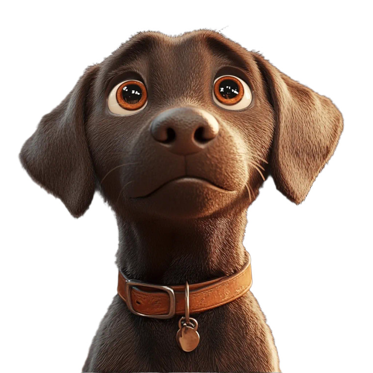 Adorable Chocolate Lab Vinyl Car Decal Sticker – Waterproof & UV-Resistant 8"