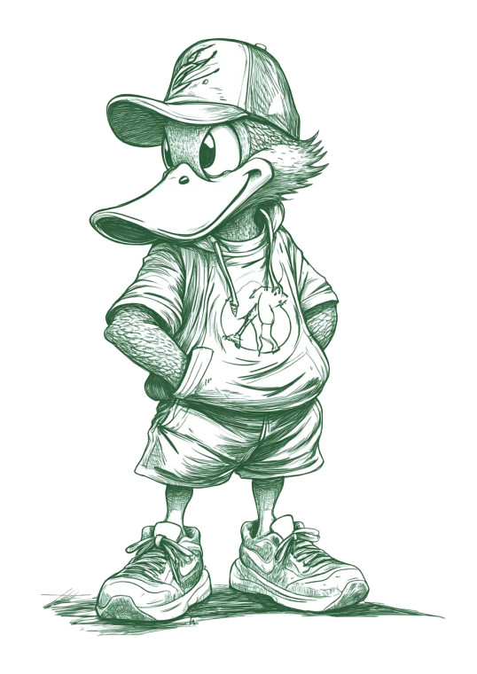 Chubby Duck Cartoon Vinyl Car Decal Sticker – Waterproof & UV-Resistant 8"