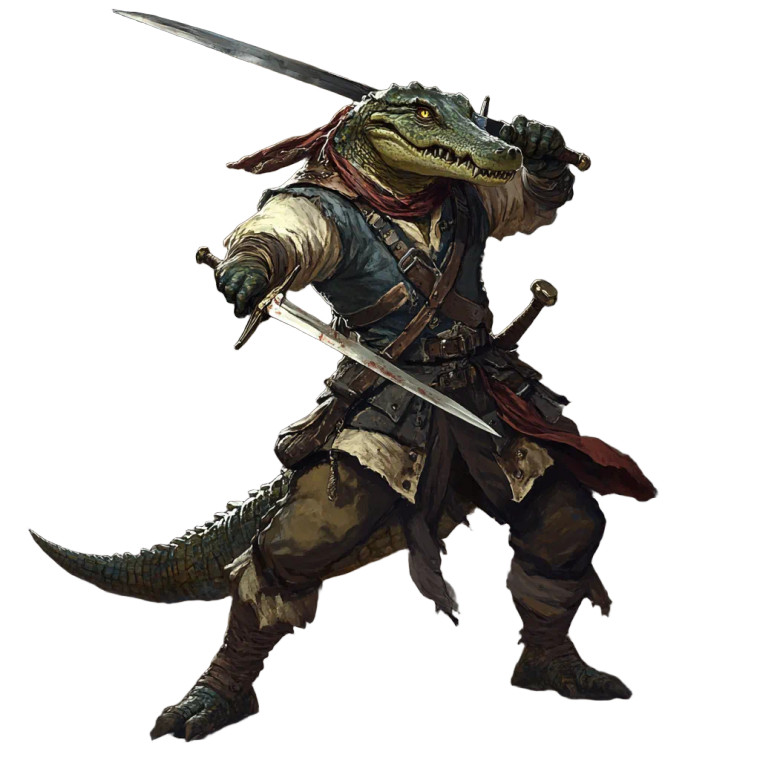 Crocodile Swashbuckler V2 Vinyl Car Decal Sticker – Waterproof & UV-Resistant 8"