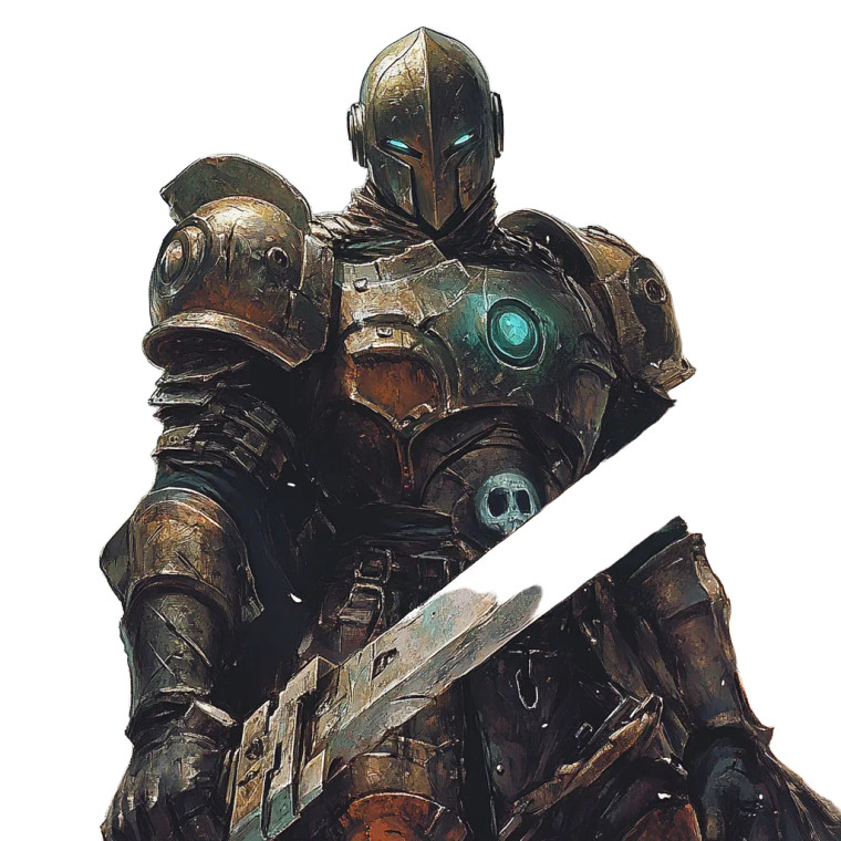 Warforged Fighter V2 Vinyl Car Decal Sticker – Waterproof & UV-Resistant 8"