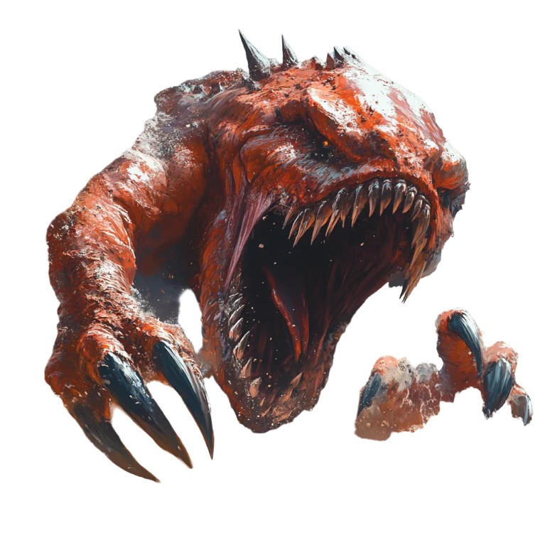 Bulette Monster Emerges Vinyl Car Decal Sticker – Waterproof & UV-Resistant 8"