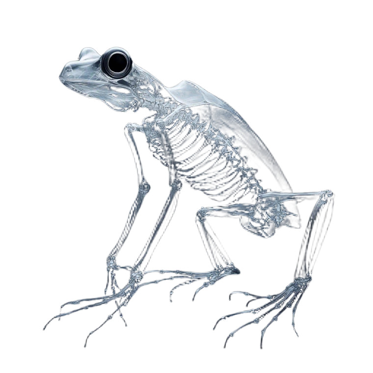 Xray Frog Skeleton Vinyl Car Decal Sticker – Waterproof & UV-Resistant 8"