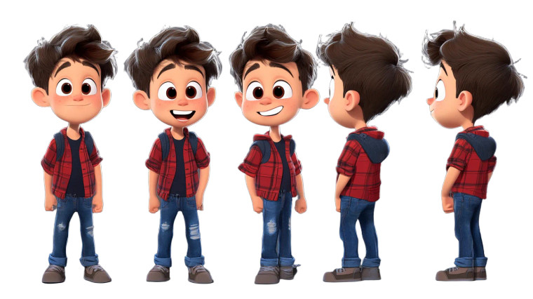 Pixar Boy Character V4 Vinyl Car Decal Sticker – Waterproof & UV-Resistant 8"