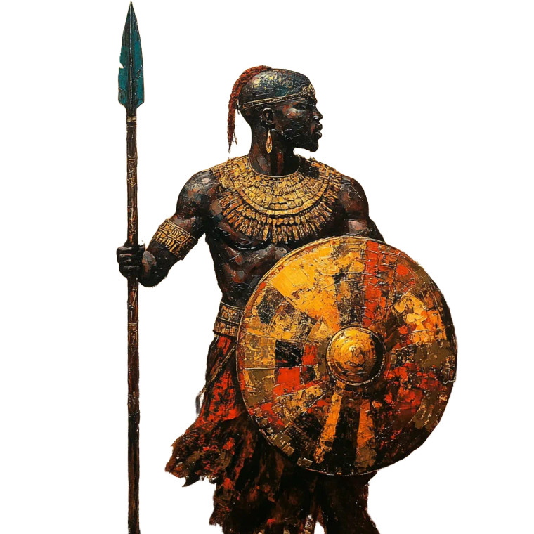 African Warrior Art Vinyl Car Decal Sticker – Waterproof & UV-Resistant 8"