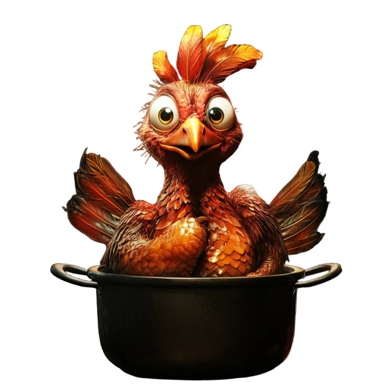 Cooking Turkey Vinyl Car Decal Sticker – Waterproof & UV-Resistant 8"