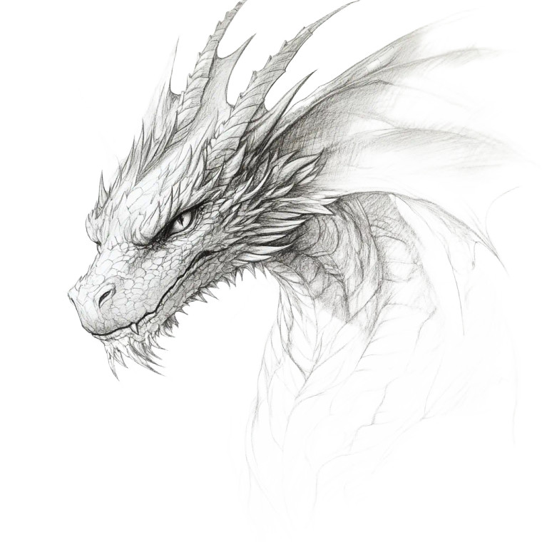 Fantasy Dragon Head Vinyl Car Decal Sticker – Waterproof & UV-Resistant 8"